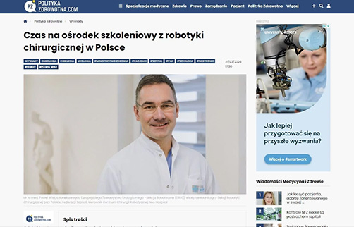 Czas na ośrodek szkoleniowy z robotyki chirurgicznej w Polsce